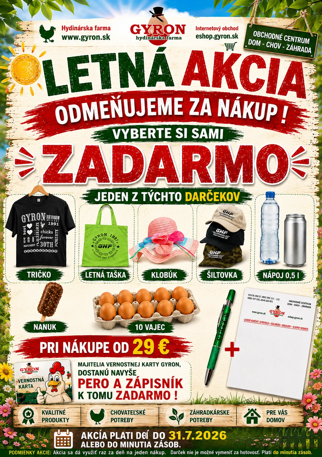 Letná akcia Gyron – odmeňujeme za nákup